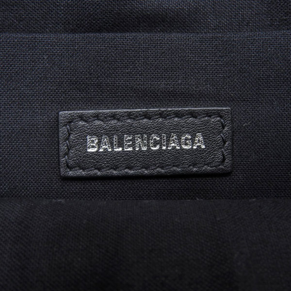 BALENCIAGA Leather Navy Clip M Clutch Bag 373834 Black - Picture 8 of 8